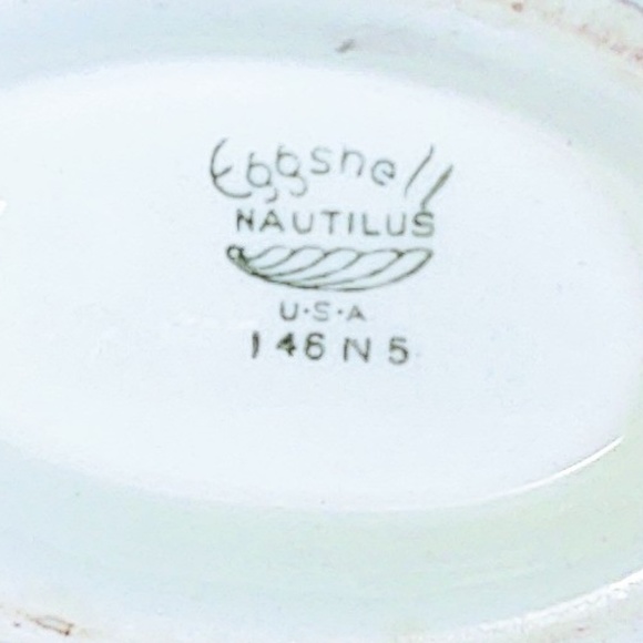 VINTAGE HOMER LAUGHLIN EGGSHELL NAUTILUS FLORAL GRAVY BOAT CIRCA 1946 - Picture 7 of 12